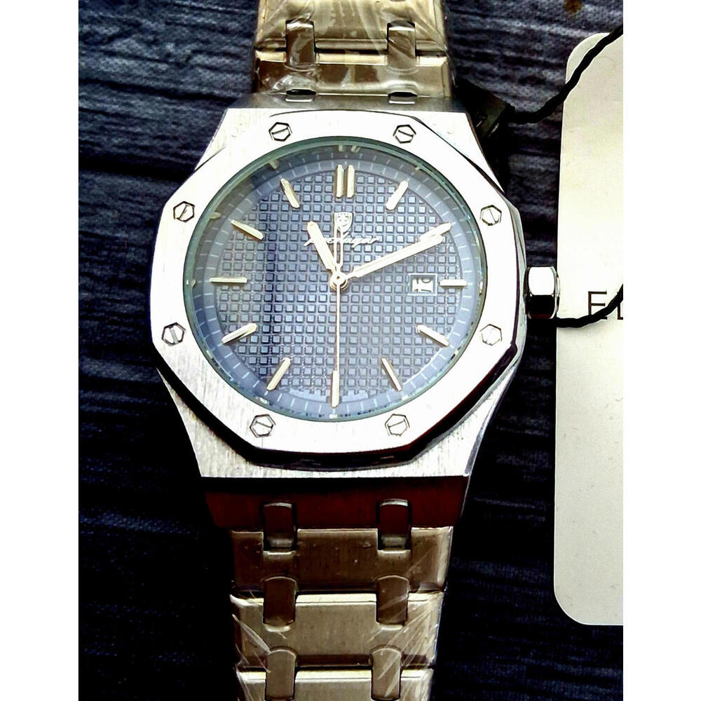 Mens‎ Poedagar Off Shore Blue Guilloché Dial Mens Dress Watch